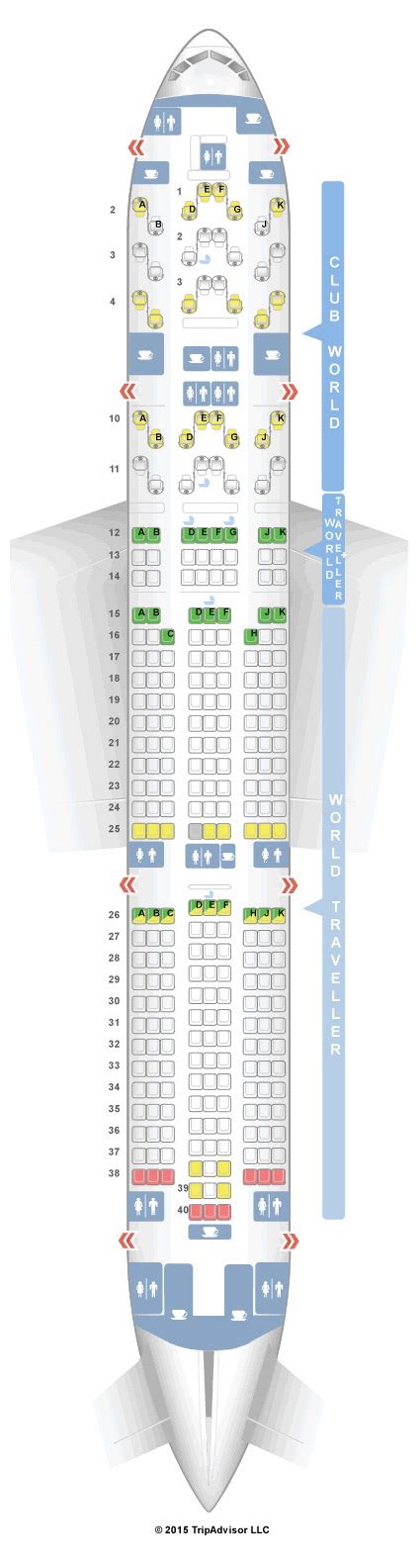 British Airways Boeing 777 Seat Map Numbers