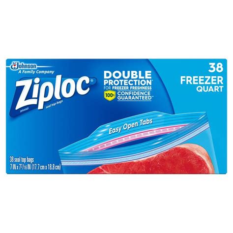 Ziploc Freezer Bag 38-Piece Quart Plastic Food Bag at Lowes.com