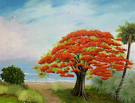 Royal Poinciana Painting by Sue Dinenno - Fine Art America