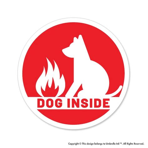 Emergency Dog Inside Warning Sticker - Etsy