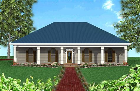 Classic Southern with a Hip Roof - 2521DH | Architectural Designs ...