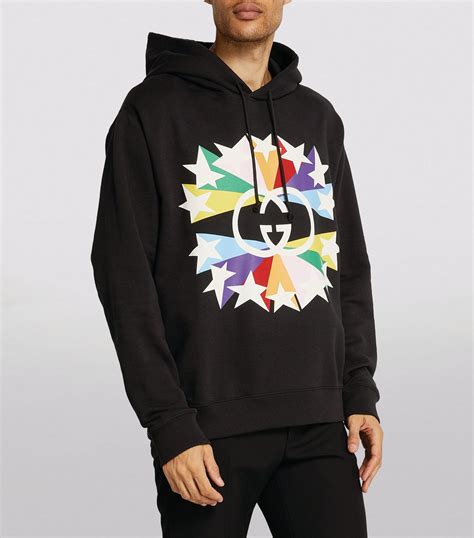 Mens Gucci black Logo Hoodie | Harrods UK