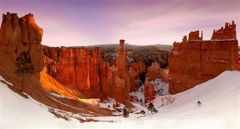 Achtergronden : Bryce Canyon National Park, natuur, winter, sneeuw ...