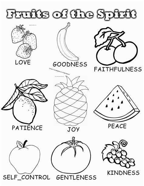 Fruit Of The Spirit Free Printable