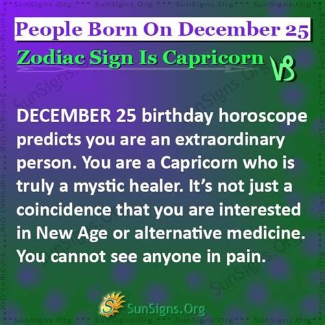 DECEMBER 25 birthday horoscope | Birthday horoscope, December zodiac ...