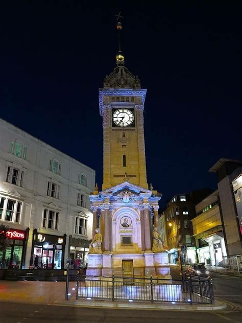 The Clock Tower in Brighton East Sussex England at Night | Brighton ...