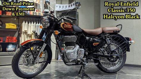 2021 Royal Enfield Classic 350 Halcyon Black Color Detailed Review | On ...