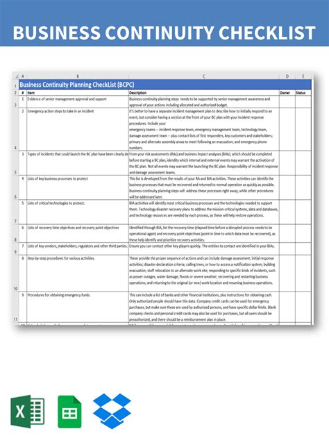 Business Continuity Plan Checklist Template – Tasbih.armstrongdavis.com