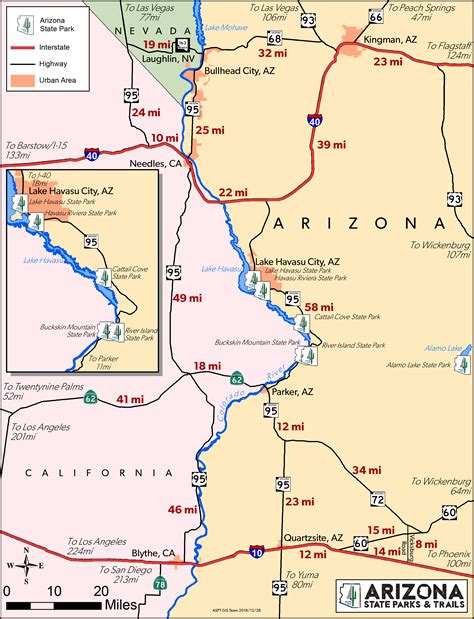 Colorado River Map | Arizona State Parks