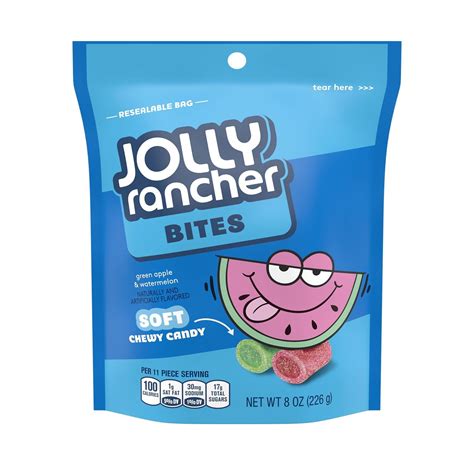 JOLLY RANCHER, Bites Assorted Green Apple and Watermelon Flavored Chewy ...