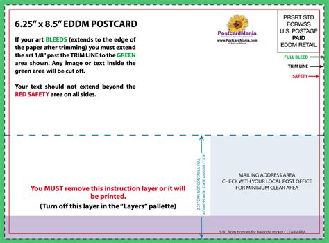 Usps Postcard Size Template | Arts - Arts