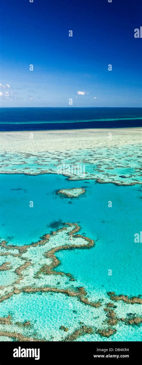 Aerial view of "Heart Reef", a heart-shaped coral formation at Hardys ...