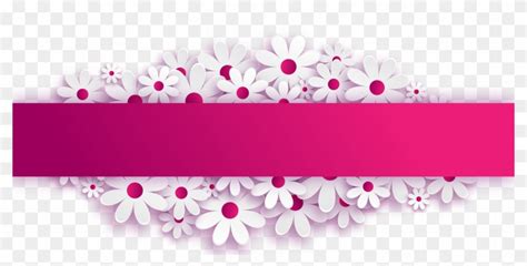 Pink Flower Powerpoint Template, HD Png Download - 1920x884(#5800133 ...