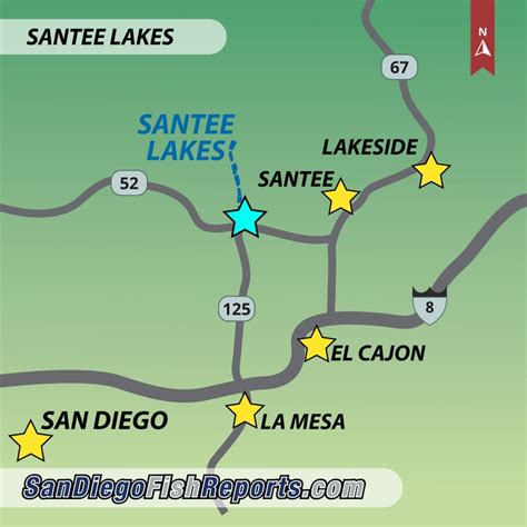 Santee Lakes - Fish Reports & Map