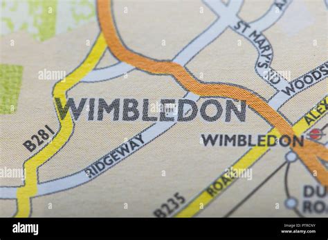 London borough of Wimbledon location map Stock Photo - Alamy