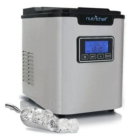 NutriChef Portable Kitchen Countertop Self Cleaning Ice Cube Maker ...