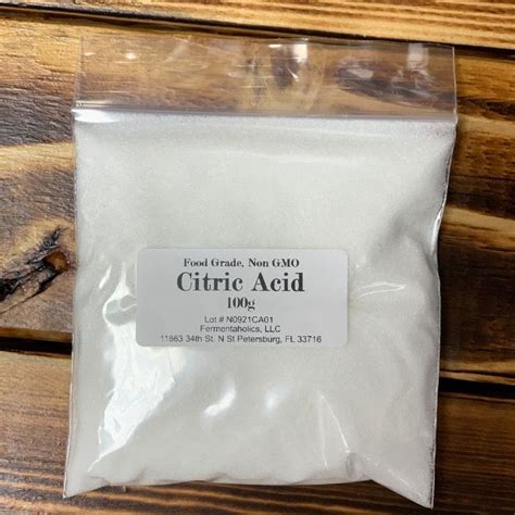 Citric Acid 100 Grams | 2 Pack | Fermentaholics