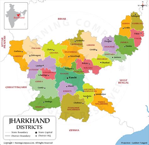 District Map Of Jharkhand