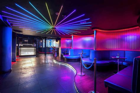 night lights and interior design bright ideas | Nightclub design, Club ...