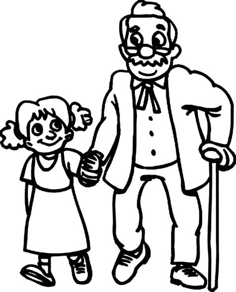 Walking With Oldies Helping Others Coloring Pages : Coloring Sky ...