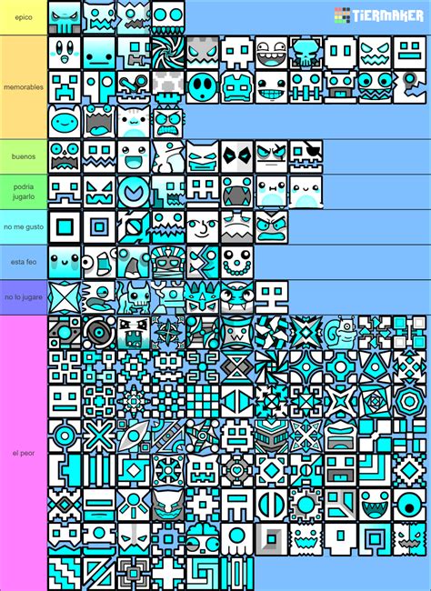 geometry dash cube icons Tier List (Community Rankings) - TierMaker