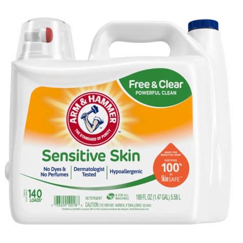 Arm & Hammer™ Free & Clear Sensitive Skin Liquid Laundry Detergent, 189 ...