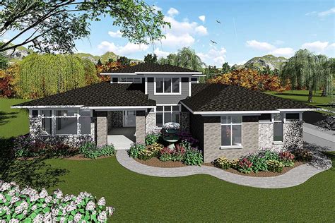 Four Bedroom Prairie Style House Plan - 890062AH | Architectural ...