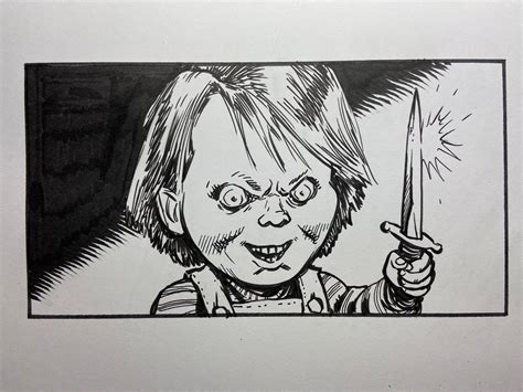 Chucky Original Ink Drawing - Etsy