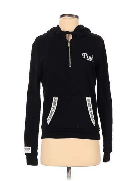 Victoria's Secret Pink Solid Black Pullover Hoodie Size XS - 74% off ...