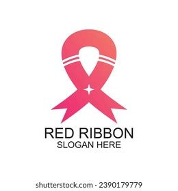 Red Ribbon Logo Design Design Simple Stock Vector (Royalty Free ...