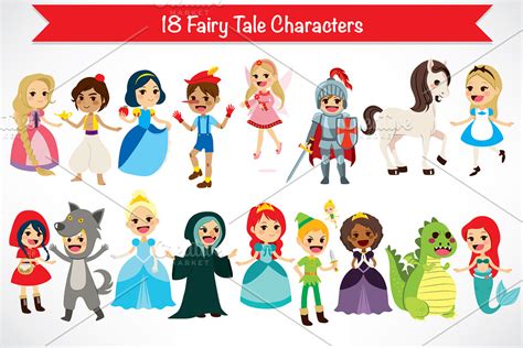 18 Fairy Tale Characters | Custom-Designed Illustrations ~ Creative Market