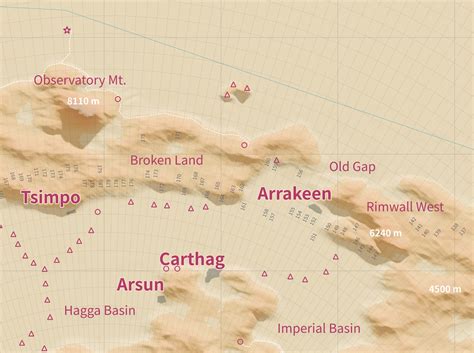 Dune Map. 3d Terrain Map of Arrakis. Dune Poster A1 Landscape | Etsy ...