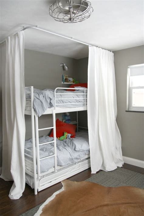 Boys' Bunk Bed Hideaway | Diy bunk bed, Bunk bed curtains, Ikea kvartal