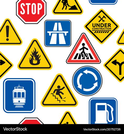 Traffic signs Royalty Free Vector Image - VectorStock