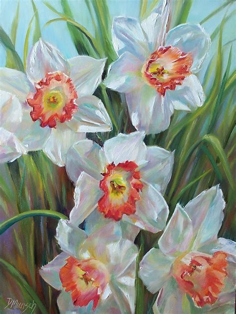 Donna Munsch Fine Art: Original Oil Painting Daffodil Choir