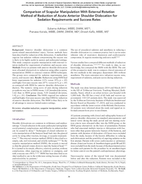 (PDF) Comparison of Scapular Manipulation With External Rotation Method ...