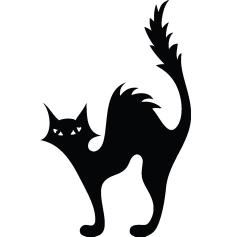 Cat Kitten Halloween Silhouette Clip art - black cat png download ...