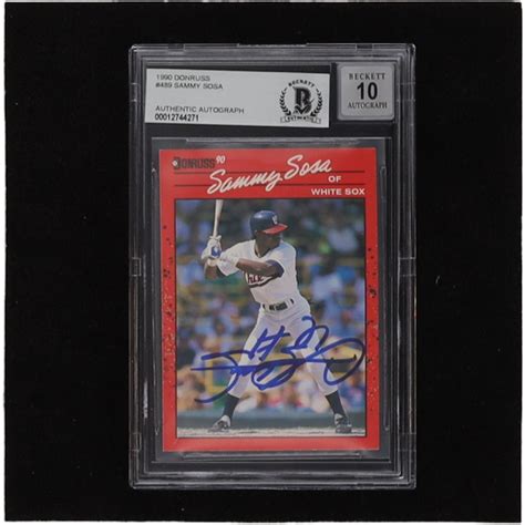 Sammy Sosa Signed 1990 Donruss #489 RC (BGS) | Pristine Auction