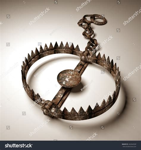 3d Old Bear Trap On White Stock Illustration 262944509 | Shutterstock