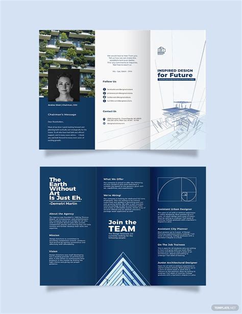 Professional Company Profile Tri-Fold Brochure Template in Publisher ...