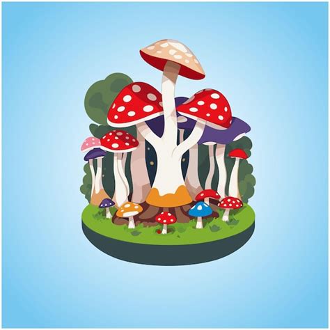 Premium Vector | Mushroom vector custom pattern colorful design