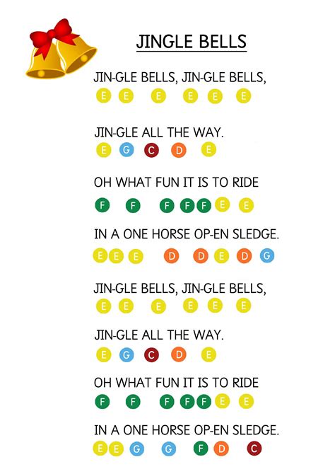 Jingle Bells - Easy Piano Music Sheet for Toddlers. How to teach young ...