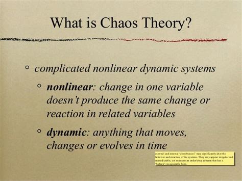 Chaos Theory