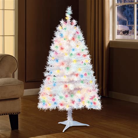 Holiday Time Prelit Spruce Christmas Tree 4 ft, White - Walmart.com ...