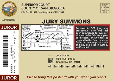 San Diego Superior Court Announces a New Look for its Jury Summons ...