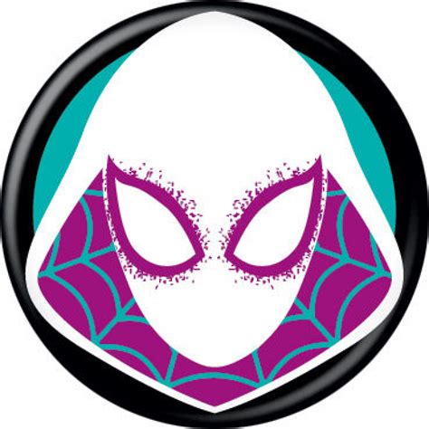 Spider-Gwen Costume Mask Button