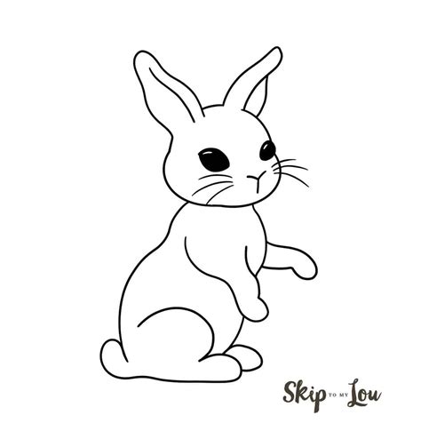 How to Draw a Bunny | Skip To My Lou | Bunny drawing, Rabbit drawing ...