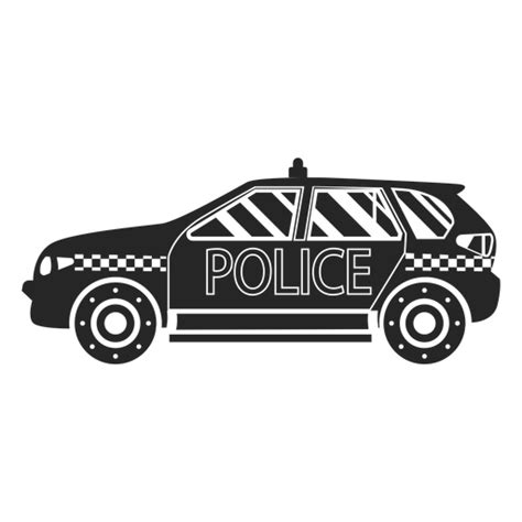 Car police silhouette - Transparent PNG & SVG vector file