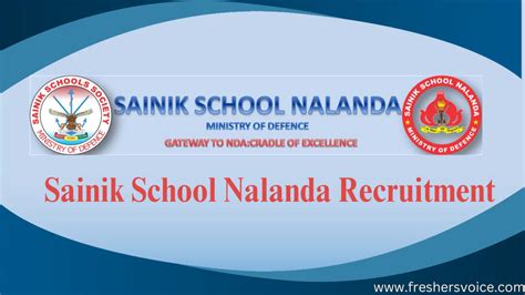 Sainik School Nalanda Recruitment 2024 - Counsellor/Ward Boy