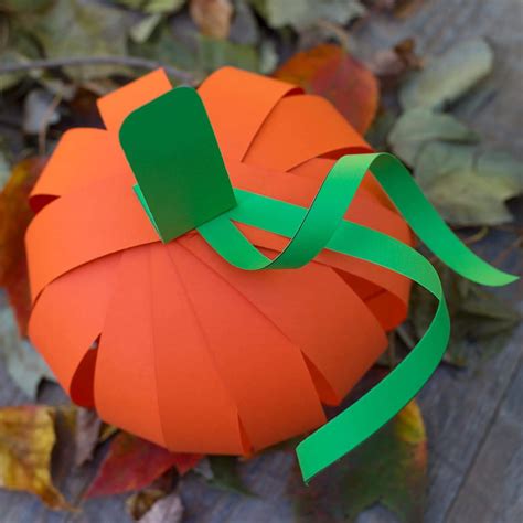 Halloween Construction Paper Crafts Pumpkin Easy Craft Kids Orange ...